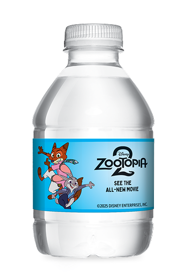 Pure Life "Zootopia 2" purified 8 fluid ounce bottle.